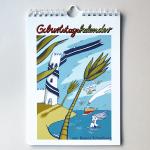 illustrierter Geburtstagskalender für die Wand
