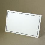 cremeweiße Trauerpostkarte mit abgesetztem Doppelrahmen