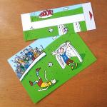 Fußball-Postkarte zum Basteln: Tooor!