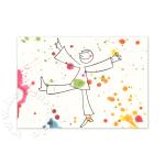 Postkarte: bunter Tanz