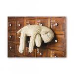 Postkarte mit Strickschaf: Verweile doch