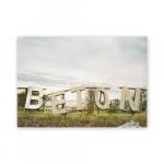 Postkarte mit Buchstaben: Beton