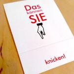 Postkarte: Das können Sie knicken!