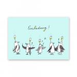 Postkarte: Einladung zum Sektempfang