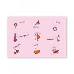 Baby-Postkarte in rosa