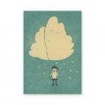 Papp-Postkarte: Regenwolke