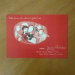 Weihnachts-Postkarte: Geburtsanzeige Jesus