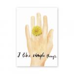 Postkarte: I like simple things
