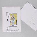 Vintage-Postkarte: Laßt Blumen sprechen!