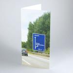 Foto-Karte für Weihnachten und Neujahr: nächste Ausfahrt...