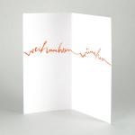 orange Weihnachtskarte: fröhliche weihnachten wünschen