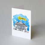 Weihnachtskarte: Staatsoper in Berlin mit Weihnachtsstern