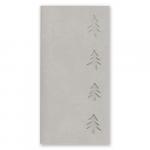 graue Weihnachtskarte: gestanzte Bäume