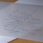 Weihnachtskarte: geprägtes und bedrucktes Eiskristall