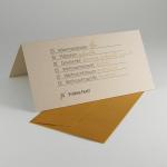 10er Set graue Recycling-Weihnachtskarten mit goldenen Kuverts