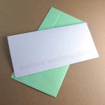 20er Set Weihnachtskarten mit hellgrünen Umschlägen: weisse weihnachten